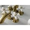 Kingston Brass KB957PXSB Mini-Widespread Bathroom Faucet with Retail Pop-Up, Brushed Brass KB957PXSB - alternate 4